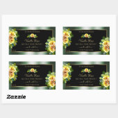 Elegant Green Black Product Labels Yellow Roses (Vel)