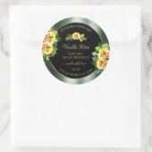 Elegant Green Black Product Labels Yellow Roses (Tas)