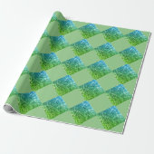 Elegant Green Blue Glitter Abstract Chic Cadeaupapier (Uitgerold)