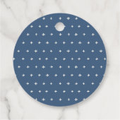 Elegant Green Blue Pine Bossen Forest Vods Weddens Bedankjes Labels (Achterkant)