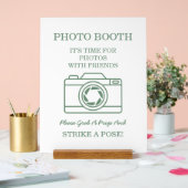 Elegant Green Botanical Wreath Wedding Photo Booth (Mariage)