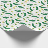 Elegant Green Chili Pattern Cadeaupapier (Hoek)