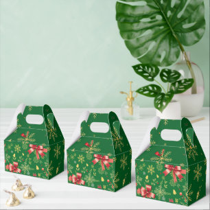 Elegant Green Christmas Gift Wrap Design Bedankdoosjes