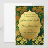 Elegant Green en Gold Kaart (Voorkant / Achterkant)