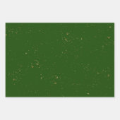 Elegant Green- en Gold-patronen Inpakpapier Vel (Voorkant 3)