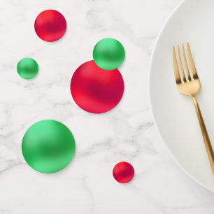 Elegant Green en Red Confetti