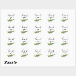 Elegant Green Fern Foliage Dank u Sticker