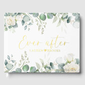 Elegant Green Floral Bridal mariage livre d'hôtes (Recto)