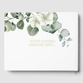 Elegant Green Floral Bridal mariage livre d'hôtes (Verso)