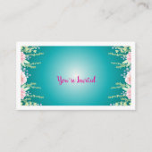 Elegant Green Floral Enclosure Card Informatiekaartje (Voorkant)