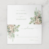 Elegant Green Floral Rozen Wedding (Buitenkant ongevouwen)