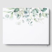 Elegant Green Foliage Wedding Gastenboek (Achterkant)