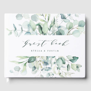 Elegant Green Foliage Wedding Gastenboek