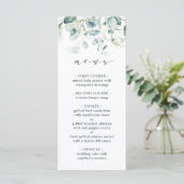 Elegant Green Foliage Wedding Menu (Staand voorkant)