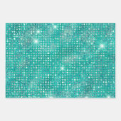 Elegant Green Glitter Damask Gift Inpakpapier Vel (Voorkant 3)