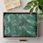 Elegant Green Glitter Diamond Lattice Pattern Tissuepapier (Geschenk)