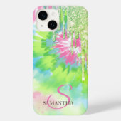 Elegant Green Glitter druppelt oogkleurig Case-Mate iPhone Case (Achterkant)