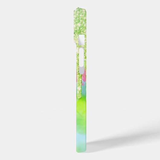 Elegant Green Glitter druppelt oogkleurig Case-Mate iPhone Case (Achterkant / Links)