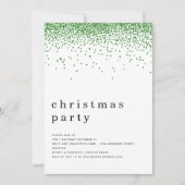 Elegant Green Glitter-kerstfeest Kaart (Voorkant)