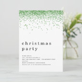 Elegant Green Glitter-kerstfeest Kaart (Staand voorkant)