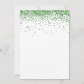 Elegant Green Glitter-kerstfeest Kaart (Achterkant)