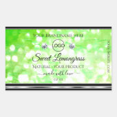 Elegant Green Glitter Product Labels Diamonds Logo (Voorkant)
