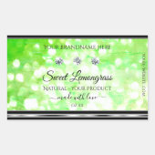 Elegant Green Glitter Product Labels Rhinestones (Voorkant)