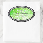 Elegant Green Glitter Product Labels Rhinestones (Tas)