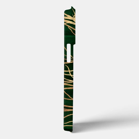 Elegant Green Gold Autumn Tree Tekening Case-Mate iPhone Case (Achterkant / Rechts)