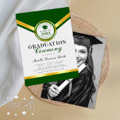 Elégant Green Gold Ceremony Invitation