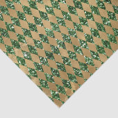 Elegant Green Gold Diamond Pattern Tissuepapier (Detail)