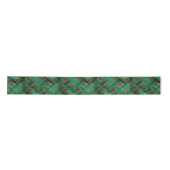Elegant Green Gold Geometric Pattern Kerstmis Lint (Voorkant)