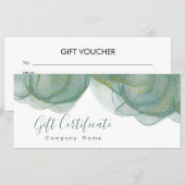 Elegant Green Gold Glitter Waterverf (Voorkant / Achterkant)