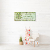 Elegant Green Gold Glover St Patrick'd Day Party Spandoek (Insitu)