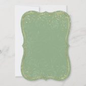 Elegant Green Gold Princess Quinceanera Birthday Kaart (Achterkant)