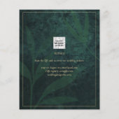 Elegant Green Gold Save the Date QR Code RSVP Flyer (Achterkant)