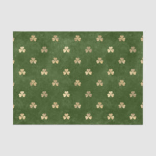 Elegant Green Gold Shamrock Tissuepapier