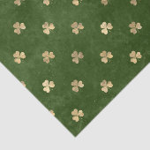 Elegant Green Gold Shamrock Tissuepapier (Detail)