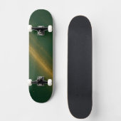 Elegant Green & Gold Unisex Skateboard (Recto)