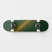 Elegant Green & Gold Unisex Skateboard (Horz)