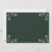 Elegant Green Holly Bells kerstfeestdag Kaart (Achterkant)