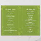 Elegant Green Irish Bi Fold Wedding Programs (Achterkant)