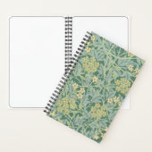 Elegant Green Jasmine Floral Pattern Notitieboek (Binnen)