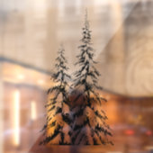 Elegant Green kerstboom Raamsticker (Vel 2)