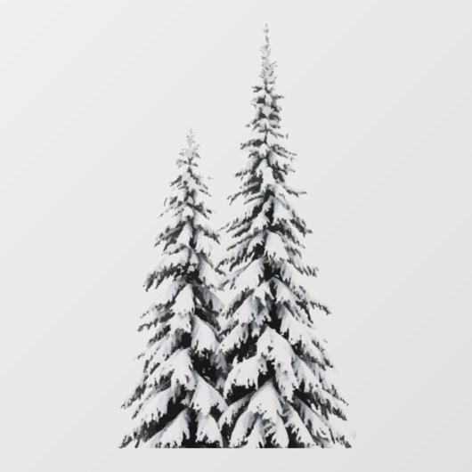Elegant Green kerstboom Raamsticker (Vel)