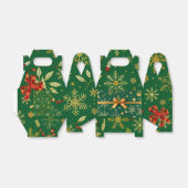 Elegant Green Kerstmis Bedankdoosjes (Uitgevouwen)