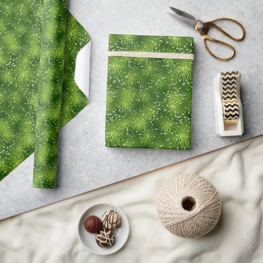 Elegant Green Kerstmis Cadeaupapier (Crafts)