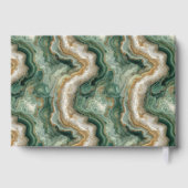 Elegant Green Marbled Waves (Verso)