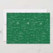 Elegant Green Mathematics Formulas Graduation Bedankkaart (Achterkant)