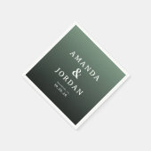 Elegant Green Minimalist Gradient Servet (Hoek)